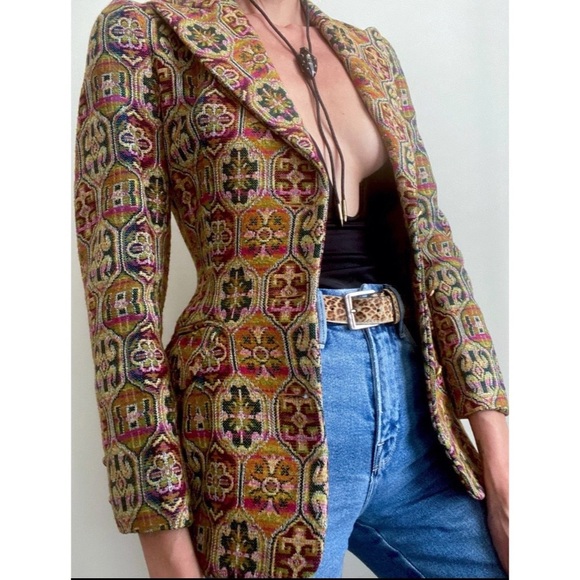 vintage 1970's Tapestry blazer. Xs/s - Picture 3 of 7